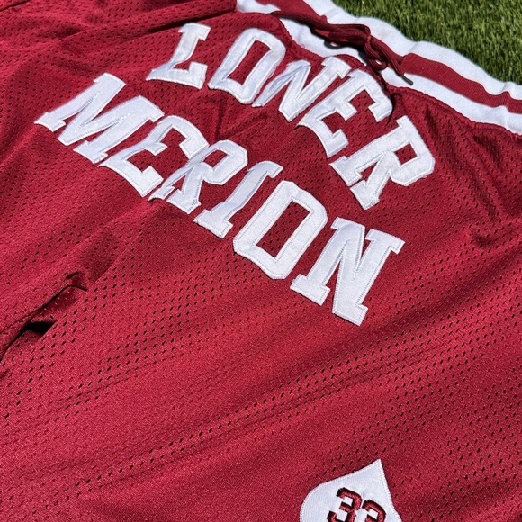 Kobe Bryant #33 Lower Merion HS Official Shorts Red Mens Size Large - Picture 2 of 8